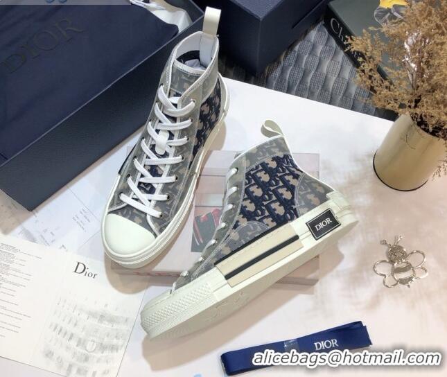 Low Price Dior B23 High-top Sneakers in Blue Oblique Canvas 92622