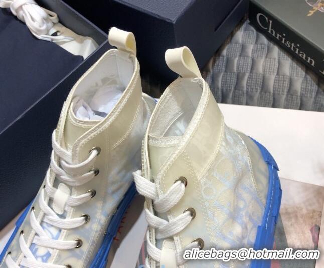 Grade Quality Dior B23 High-top Sneakers in Blue Oblique Canvas 92623