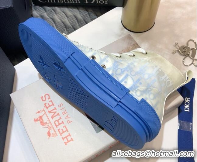 Grade Quality Dior B23 High-top Sneakers in Blue Oblique Canvas 92623