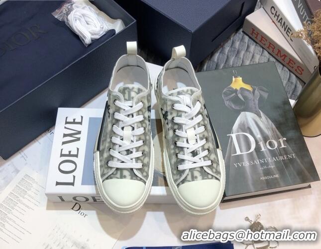 Top Quality Dior B23 Low-top Sneakers in White and Black Oblique Canvas 92632