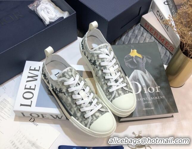 Top Quality Dior B23 Low-top Sneakers in White and Black Oblique Canvas 92632