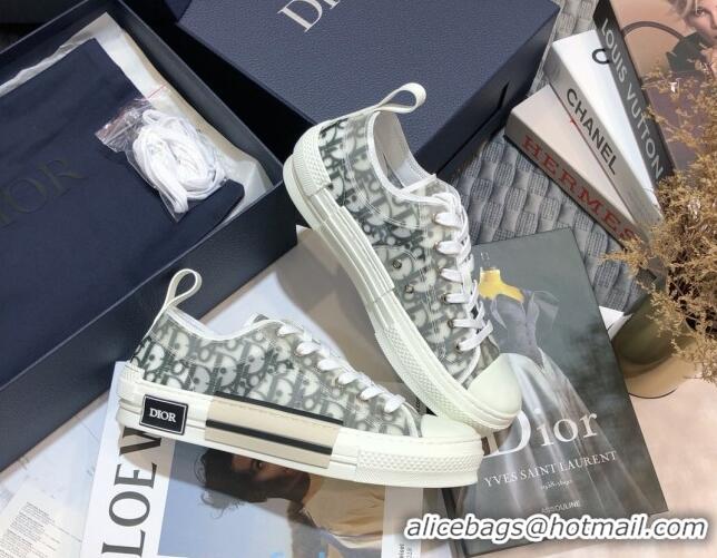 Top Quality Dior B23 Low-top Sneakers in White and Black Oblique Canvas 92632