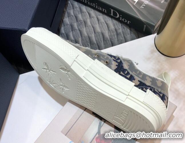 New Style Dior B23 Low-top Sneakers in Blue Oblique Canvas 92634