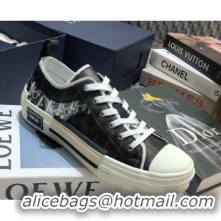 Classic Dior B23 Low-top Sneakers in White and Black Oblique Canvas 92635