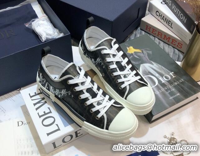 Classic Dior B23 Low-top Sneakers in White and Black Oblique Canvas 92635