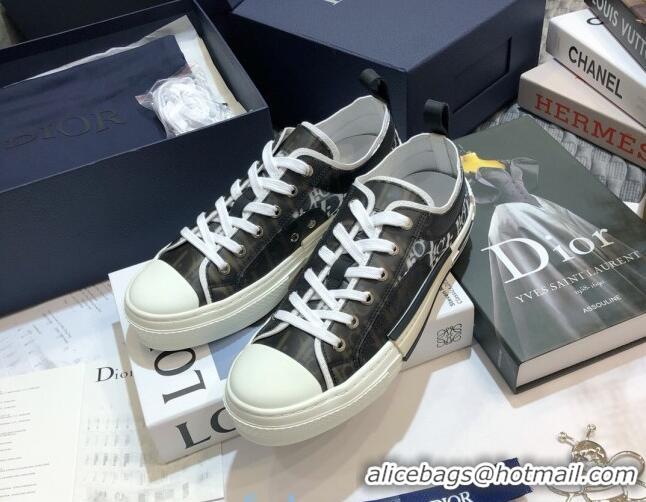 Classic Dior B23 Low-top Sneakers in White and Black Oblique Canvas 92635