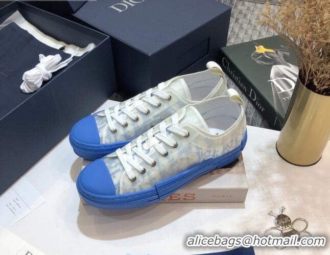 Good Looking Dior B23 Low-top Sneakers in Light Blue Oblique Canvas 92637