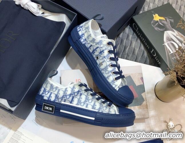 Top Quality Good Looking Dior B23 Low-top Sneakers in Light Blue Oblique Canvas 92638