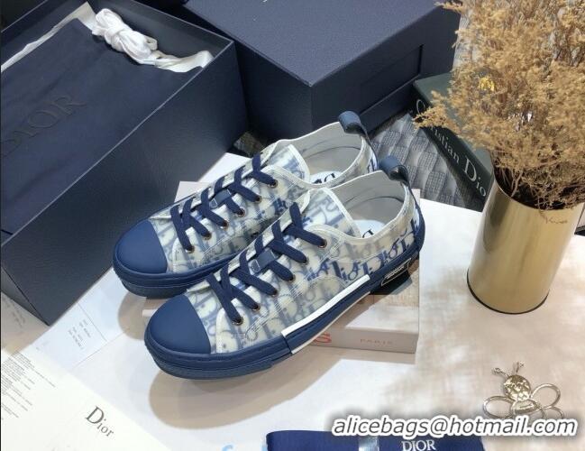 Top Quality Good Looking Dior B23 Low-top Sneakers in Light Blue Oblique Canvas 92638