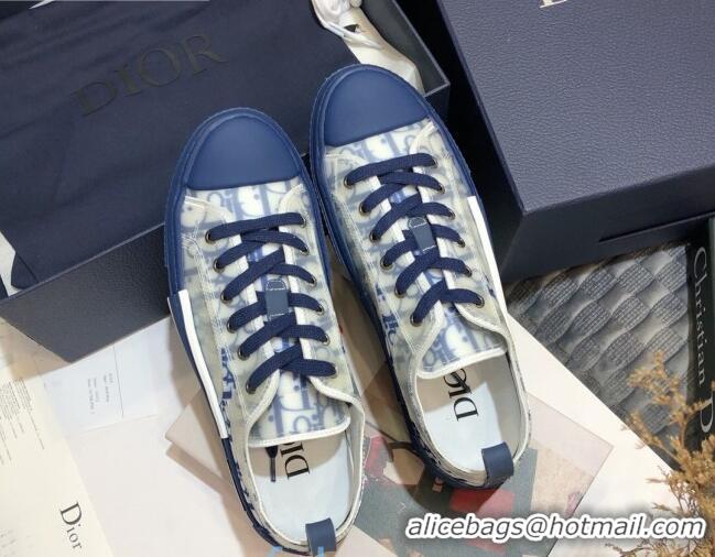 Top Quality Good Looking Dior B23 Low-top Sneakers in Light Blue Oblique Canvas 92638