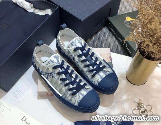 Top Quality Good Looking Dior B23 Low-top Sneakers in Light Blue Oblique Canvas 92638