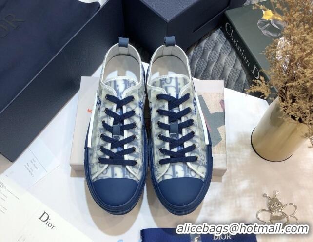 Top Quality Good Looking Dior B23 Low-top Sneakers in Light Blue Oblique Canvas 92638