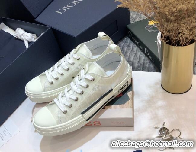 Sophisticated Dior B23 Low-top Sneakers in White Oblique Canvas 92641