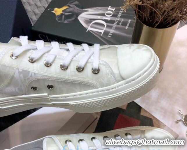 Sophisticated Dior B23 Low-top Sneakers in White Oblique Canvas 92641