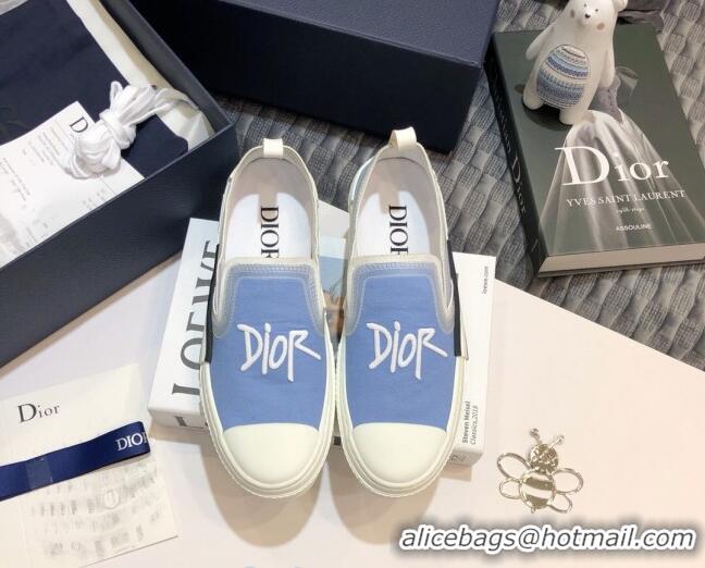 Best Price Dior x Shawn B23 Slip-on Sneakers in Blue Canvas 92645