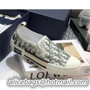 Best Grade Dior x Shawn B23 Slip-on Sneakers in Black and White Oblique Canvas 92648