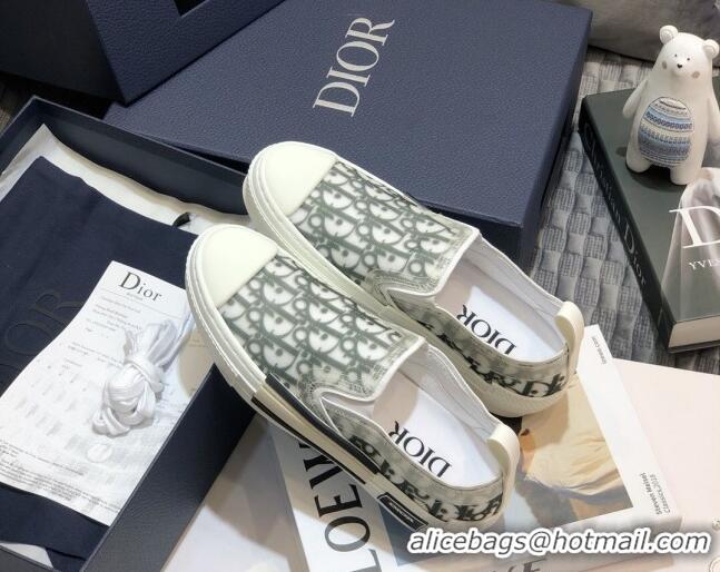 Best Grade Dior x Shawn B23 Slip-on Sneakers in Black and White Oblique Canvas 92648