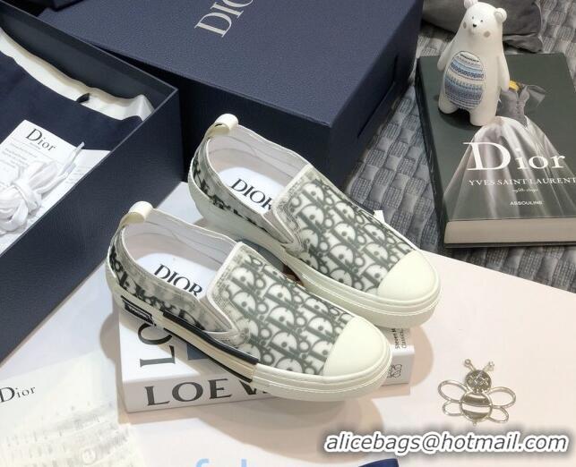 Best Grade Dior x Shawn B23 Slip-on Sneakers in Black and White Oblique Canvas 92648