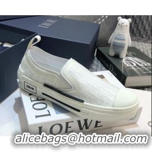 Top Sales Dior x Shawn B23 Slip-on Sneakers in White Oblique Canvas 92650