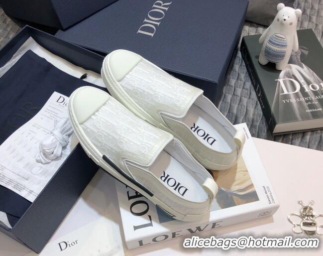 Top Sales Dior x Shawn B23 Slip-on Sneakers in White Oblique Canvas 92650