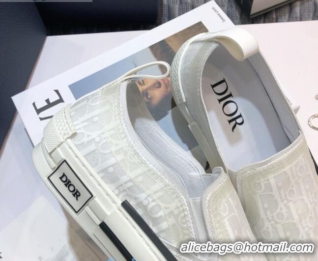 Top Sales Dior x Shawn B23 Slip-on Sneakers in White Oblique Canvas 92650