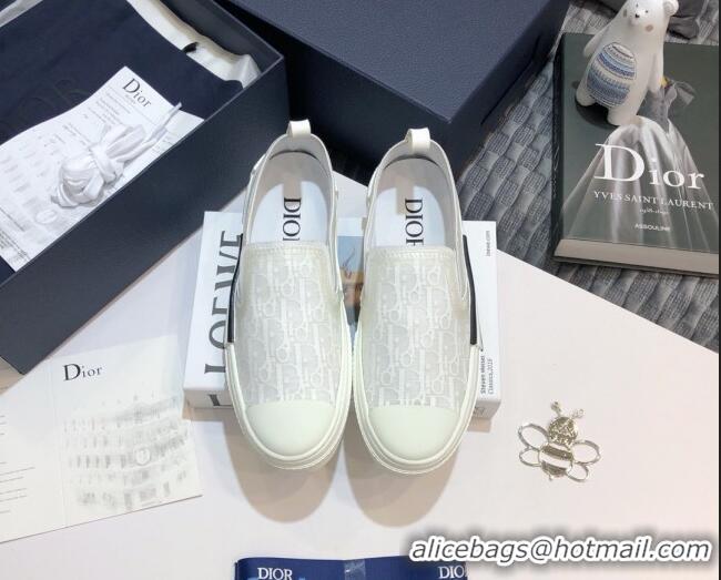 Top Sales Dior x Shawn B23 Slip-on Sneakers in White Oblique Canvas 92650