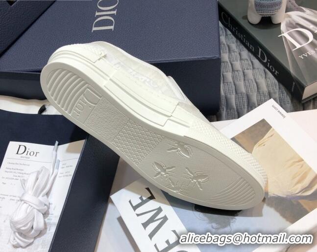 Top Sales Dior x Shawn B23 Slip-on Sneakers in White Oblique Canvas 92650