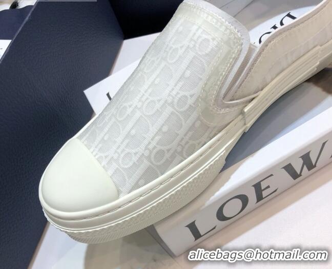 Top Sales Dior x Shawn B23 Slip-on Sneakers in White Oblique Canvas 92650