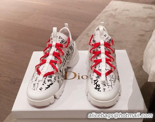 Crafted Dior D-Connect Dioramour Sneakers in I love you Neoprene 92702 2020