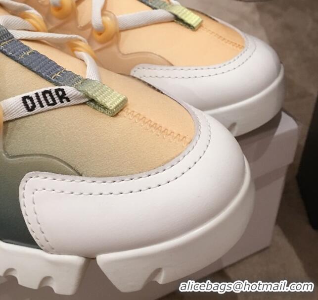 Comfortable Dior D-Connect Dioramour Sneakers in Multicolor Gradient Technical Fabric 92707 2020