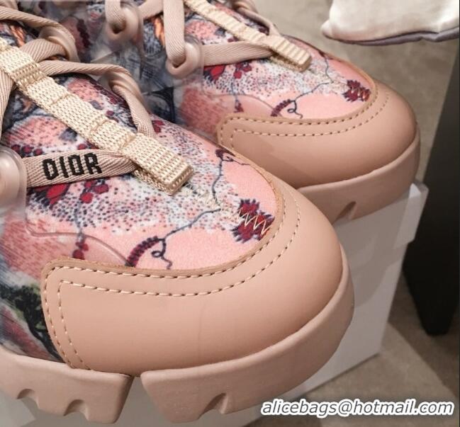 Top Quality Dior D-Connect Dioramour Sneakers in Nude Print Technical Fabric 92710 2020