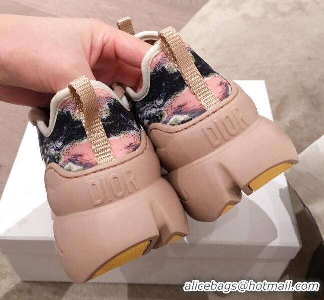 Top Quality Dior D-Connect Dioramour Sneakers in Nude Print Technical Fabric 92710 2020