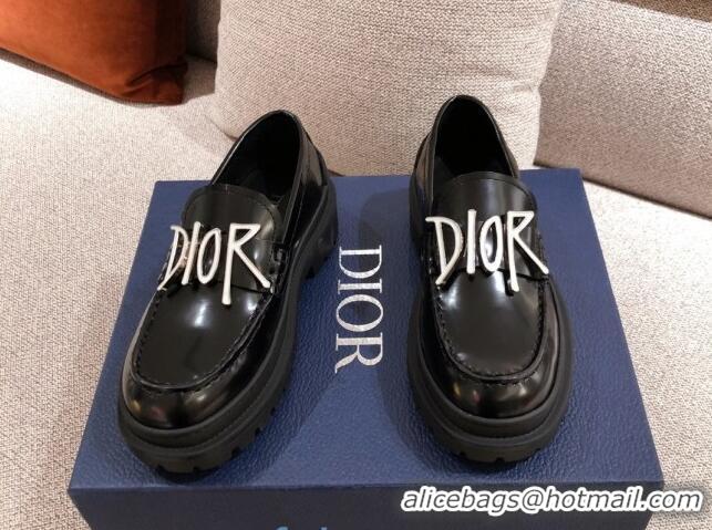 Luxury Dior x Shawn Platform Loafers Black 92714 2020