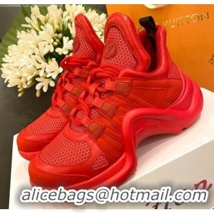 Top Quality Louis Vuitton Mesh LV Archlight Sneaker 71339 Red 2020