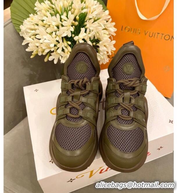 AAAAA Louis Vuitton Mesh LV Archlight Sneaker 71339 Green 2020