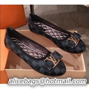 Best Price Louis Vuitton Damier Graphite Canvas LV Bow Flat Ballerina 71426