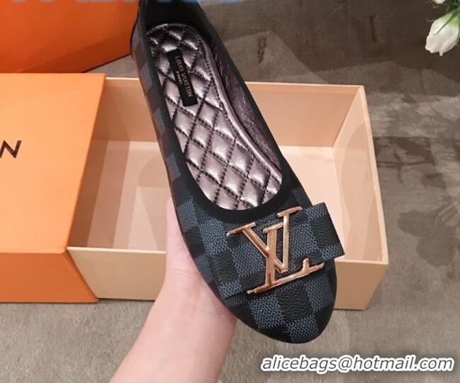 Best Price Louis Vuitton Damier Graphite Canvas LV Bow Flat Ballerina 71426