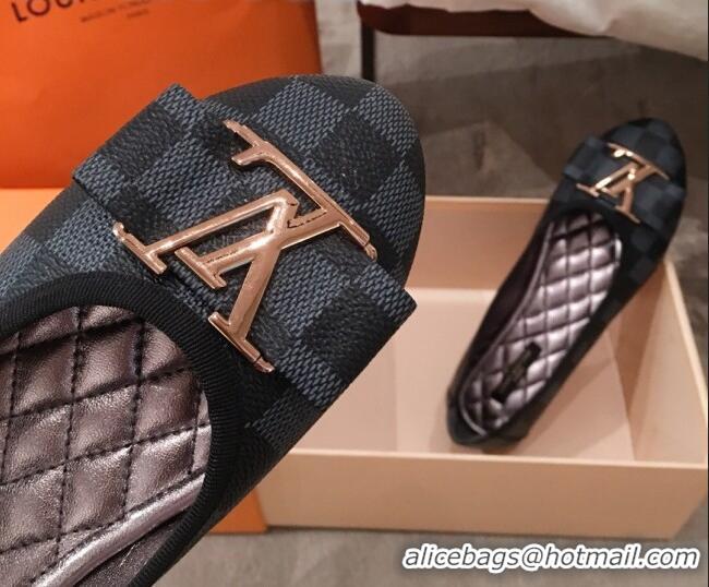 Best Price Louis Vuitton Damier Graphite Canvas LV Bow Flat Ballerina 71426