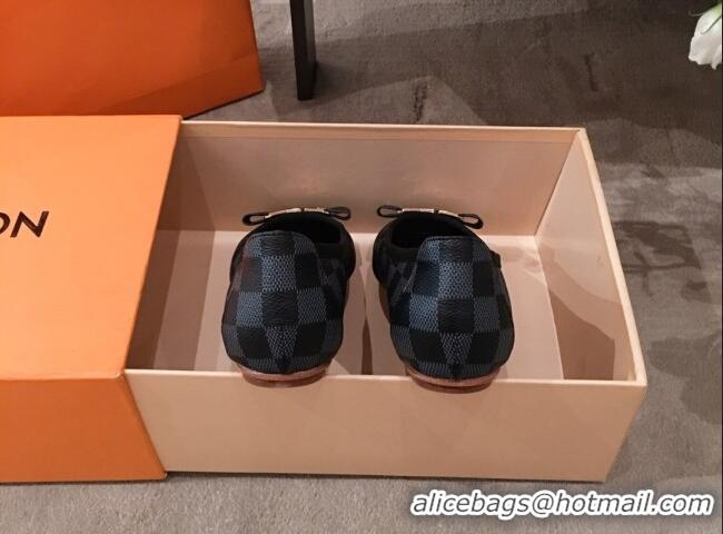 Best Price Louis Vuitton Damier Graphite Canvas LV Bow Flat Ballerina 71426