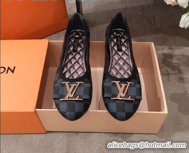 Best Price Louis Vuitton Damier Graphite Canvas LV Bow Flat Ballerina 71426