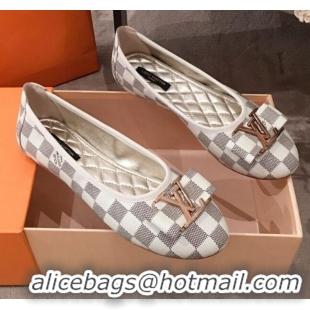 Best Quality Louis Vuitton Damier Azur Canvas LV Bow Flat Ballerina 71427