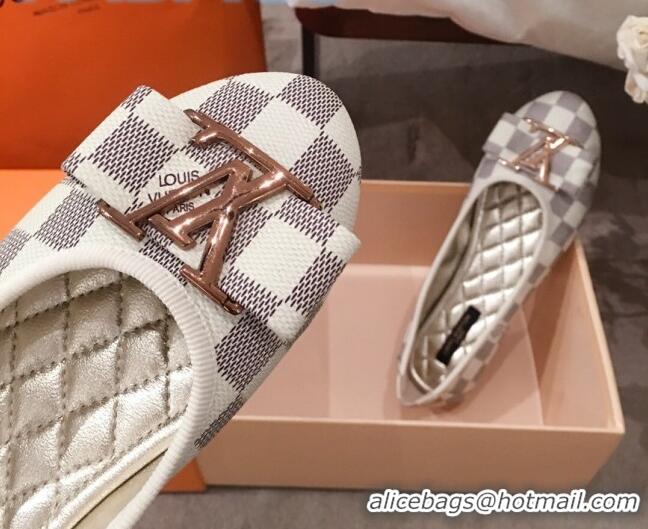 Best Quality Louis Vuitton Damier Azur Canvas LV Bow Flat Ballerina 71427