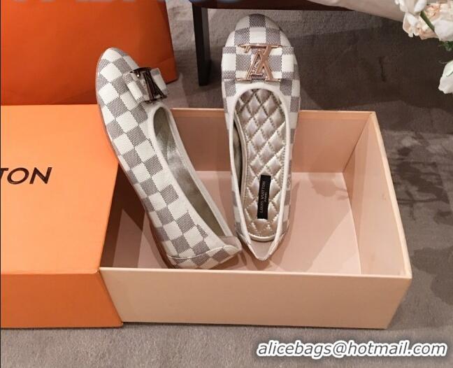 Best Quality Louis Vuitton Damier Azur Canvas LV Bow Flat Ballerina 71427