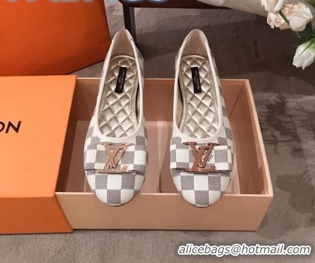 Best Quality Louis Vuitton Damier Azur Canvas LV Bow Flat Ballerina 71427