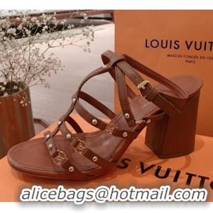 Lower Price Louis Vuitton Roma Sandal 75mm 72103 Brown 2020