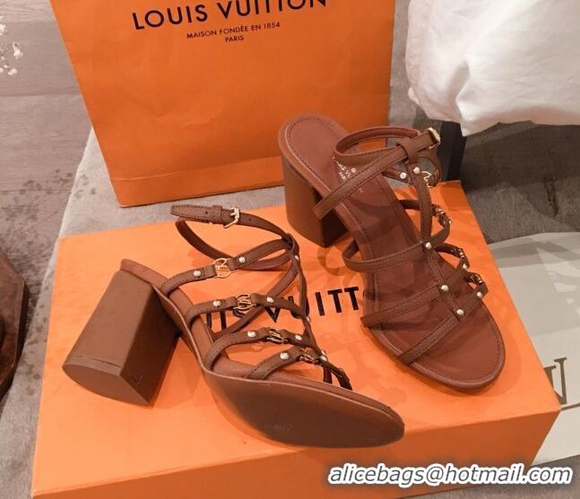 Lower Price Louis Vuitton Roma Sandal 75mm 72103 Brown 2020