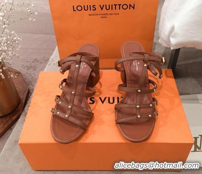 Lower Price Louis Vuitton Roma Sandal 75mm 72103 Brown 2020