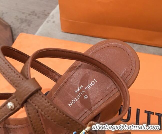 Lower Price Louis Vuitton Roma Sandal 75mm 72103 Brown 2020