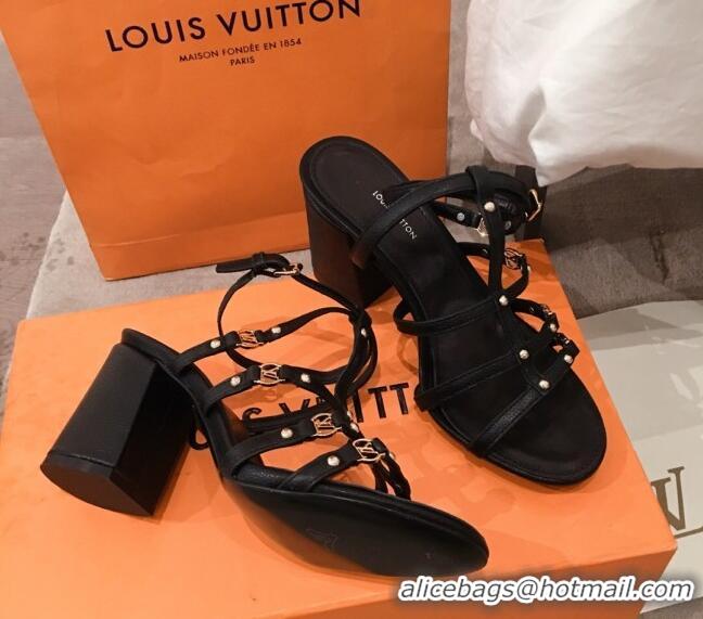 Duplicate Louis Vuitton Roma Sandal 75mm 72103 Black 2020