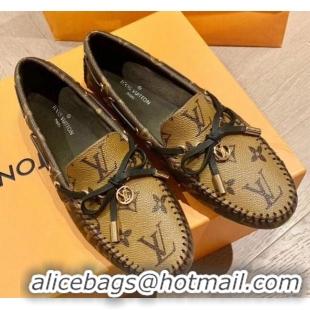 Super Quality Louis Vuitton LV Circle Gloria Flat Loafers Monogram Reverse Canvas 72111